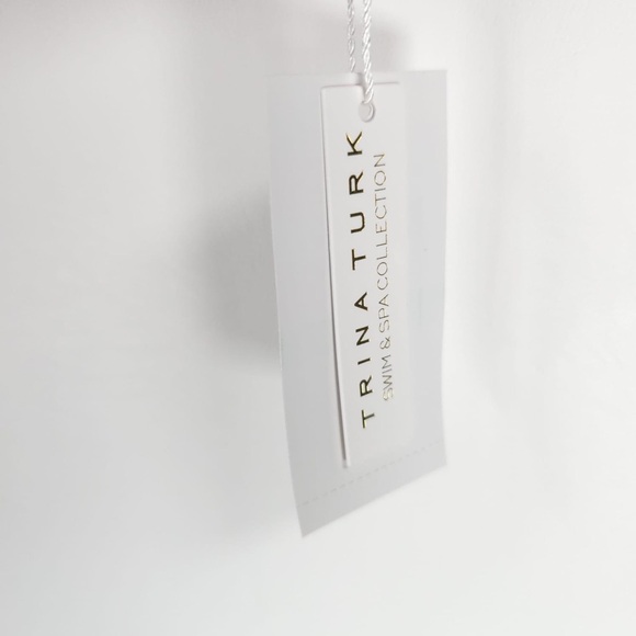 NWT TRINA TURK Cascade Crochet Flutter Sleeve Cover-Up Top Zig Zag Stripes Sz S - Picture 8 of 15